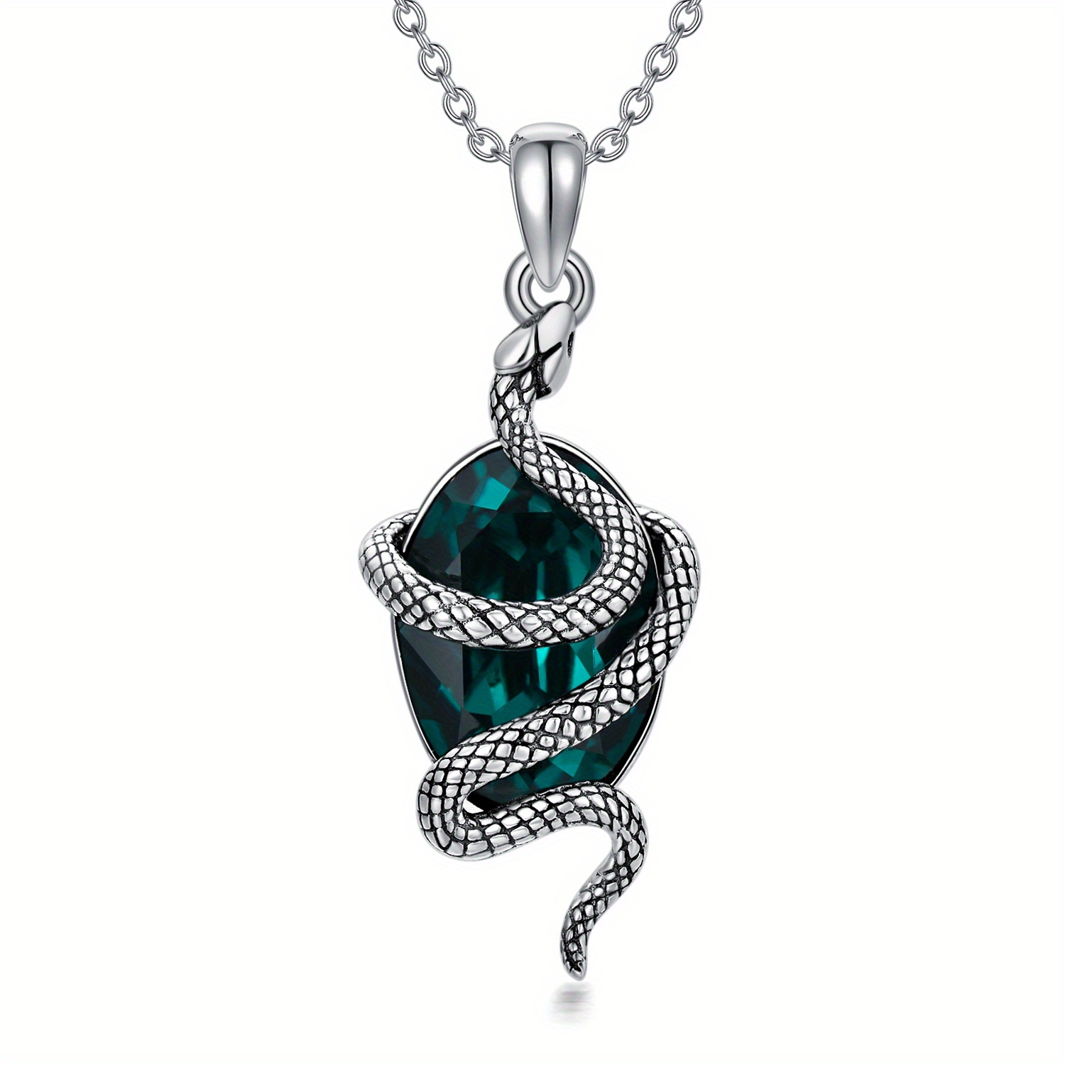 925 Sterling Silver Snake Necklace for Women